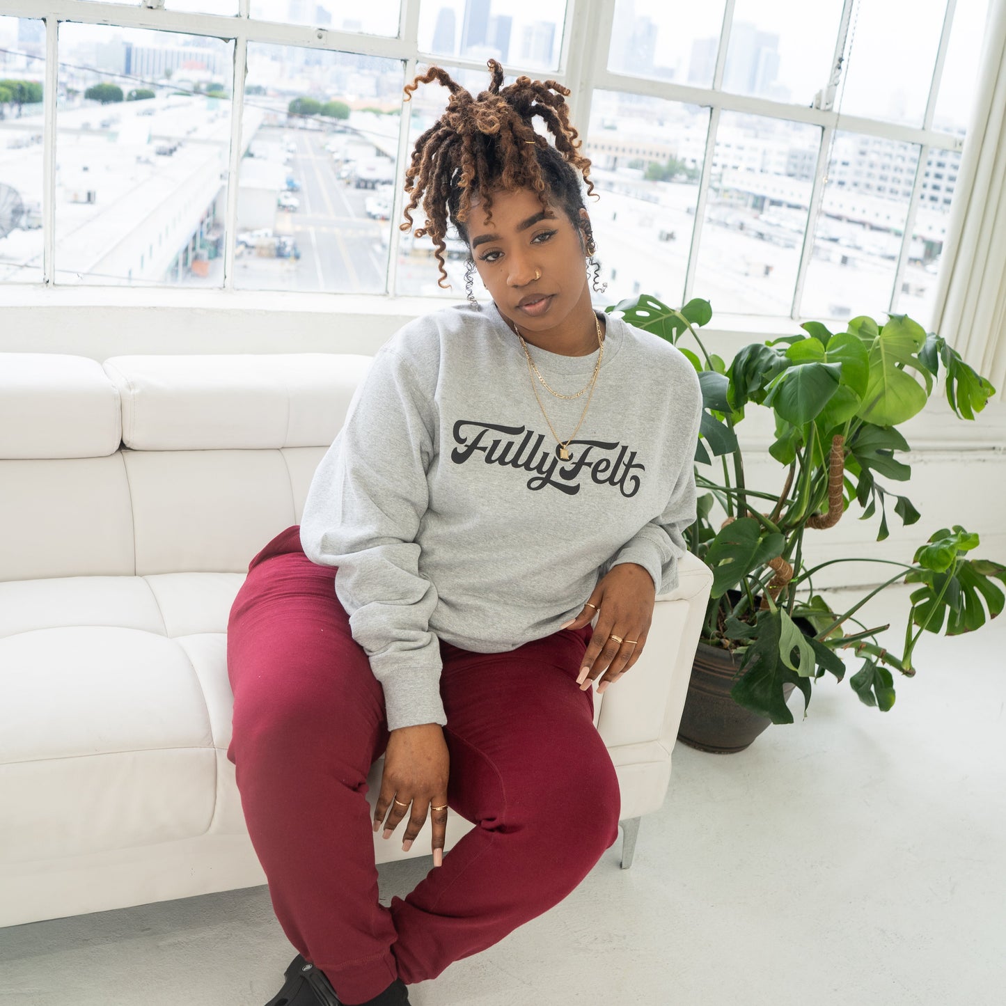 Heather Logo Crewneck